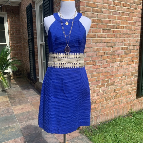 Lilly Pulitzer Dresses & Skirts - Lilly Pulitzer Gold Embroidered Dress 2